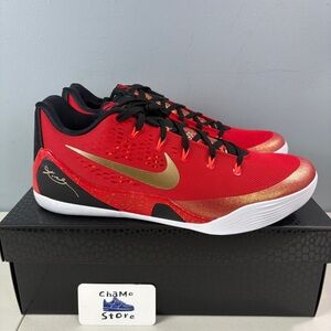 Nike Kobe 9 EM Low China IH1400-600 Basketball Shoes Red Men’s Size 14